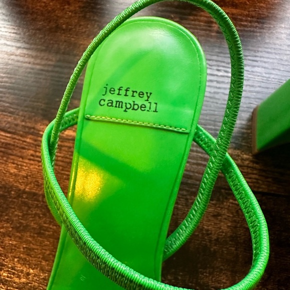 Jeffrey Campbell Women's Adapt Green Block Heels - Picture 12 of 16